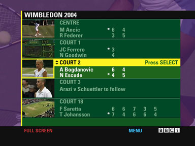 Wimbledon Interactive Mosaic on Satellite