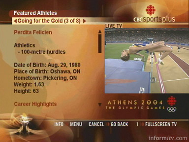 CBC Sports Plus screen