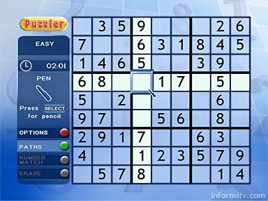 Puzzler Media interactive Sudoku on Sky