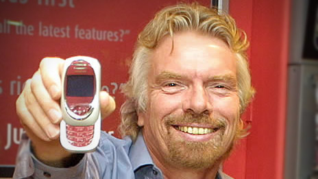 Sir Richard Branson of Virgin Group, which is considering an offer from NTL for Virgin Mobile.