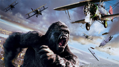 The box office blockbuster King Kong will be one of the first movies available as movie giant Universal Pictures launches digital downloads to own through Lovefilm in the UK. Image © Universal Pictures.