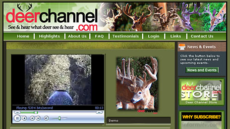 Deer Channel offers big bucks and plenty of doe with video of deer on demand.