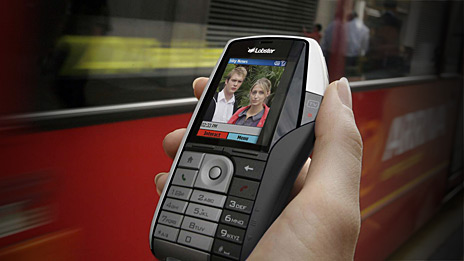 BT Movio provides platform for Virgin Mobile TV, seen here in an image of an HTC Lobster handset. Photo: VisMedia.