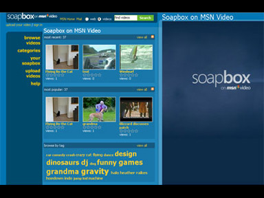  Microsoft Soapbox shares similar features with other user-contributed video sites such as YouTube.