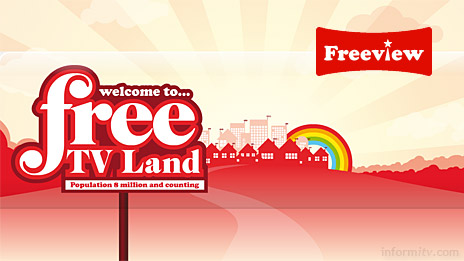 Freeview promotes new Free TV Land with a new identity.