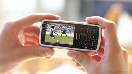 Nokia is pushing mobile television with new handsets such as the N77 which has support for DVB-H mobile television.