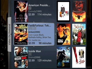 Verizon FiOS Interactive Media Guide video-on-demand titles.