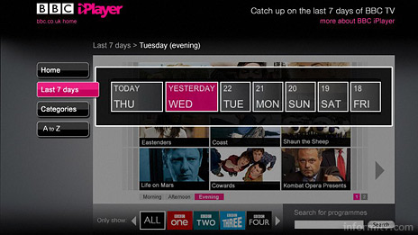 The BBC iPlayer application allows users to download programmes from the last seven days.