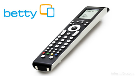 The Betty TV remote control contains a small display screen and sends data to a box connected to the telephone line to enable viewers to participate with certain programmes.