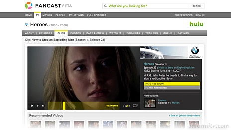 Fancast, the broadband video site from Comcast.