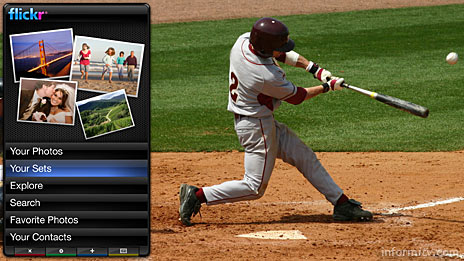 Intel and Yahoo! plan to add internet widgets to television, enabling a fusion of internet and television services, such as viewing photos on Flickr while watching baseball.