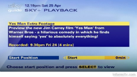 Sky extended advertising appears alongside other programmes in the planner on Sky+ digital video recorders.