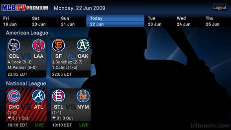 Boxee now provides access to premium subscription services from Major League Baseball.