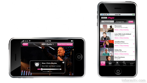 A visual indicating that a native iPhone iPlayer may be in development.