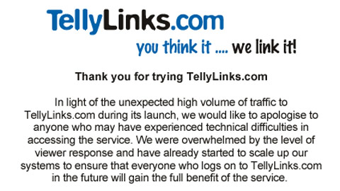 Tellylinks launches apology for service.