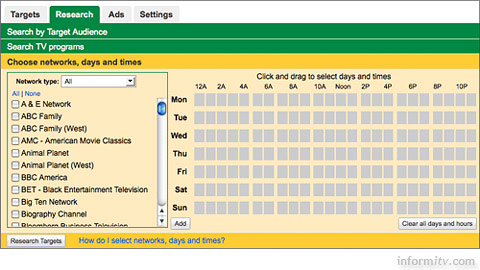 The Google TV Ads system is modelled on the AdWords system used for advertising around Google search.