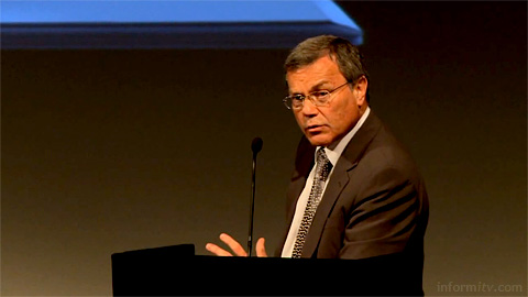 Sir Martin Sorrell, the chief executive of WPP Group, speaking at the Shaping the Future of TV conference organised by Intel.