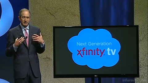 Comcast chief executive Brian Roberts introduces the Xfinity platform at The Cable Show in Chicago