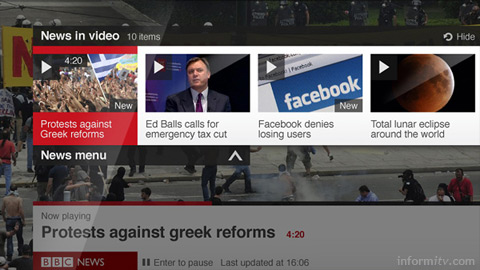 The BBC News app available on Samsung Smart TVs and subsequently other connected devices and displays.