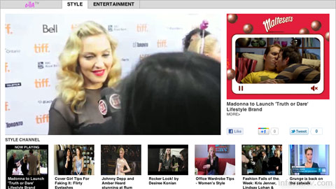 Burst Media, a subsidiary of blinkx, has launched video channels such as ella that can be embedded on third-party sites