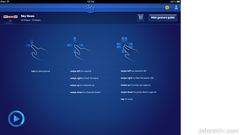 Sky iPad app gives gesture remote control to compatible Sky+ HD boxes