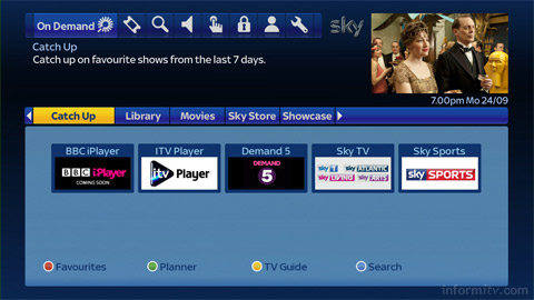 Sky responds with its own On Demand service, available through broadband connected Sky+ HD boxes.