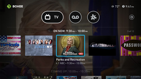 Boxee TV user interface.