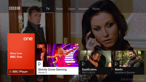 BBC connected red button available on Virgin Media.