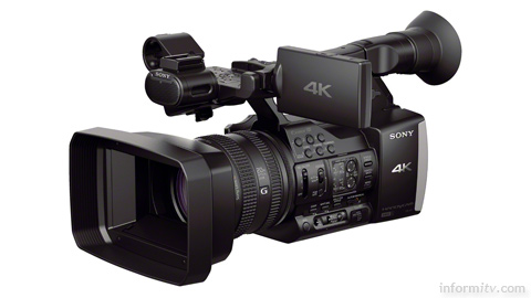 Sony FDR-AX1E 4K camcorder. Image: Sony