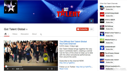 Got Talent franchise gains global YouTube channel.