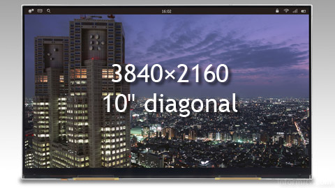 Japan Display Inc prototype of a 12.1 inch Ultra-HD screen