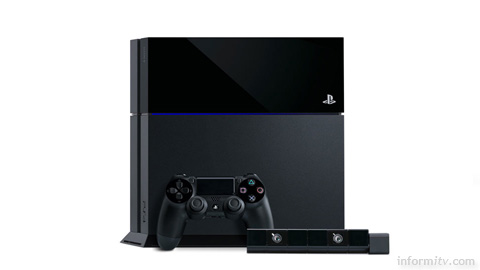 Sony PlayStation 4 games console and optional 4 Eye sensor.