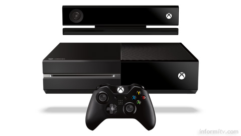 Microsoft Xbox One games console and Kinect 2.0 sensor.