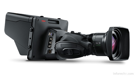 Blackmagic Studio Camera, shown with ENG lens. Photo: Blackmagic Design.