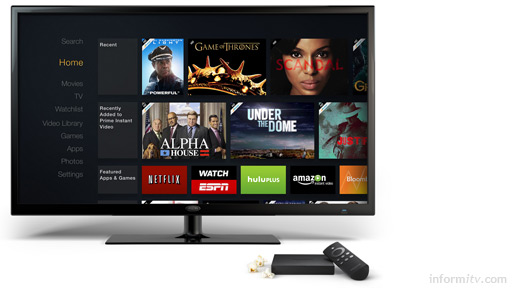 Amazon Fire TV brings Amazon Prime and other online services to the television screen. Photo: Amazon.