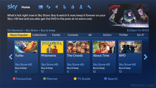 Sky Store offers movie downloads to a Sky+ box plus a disc in the mail