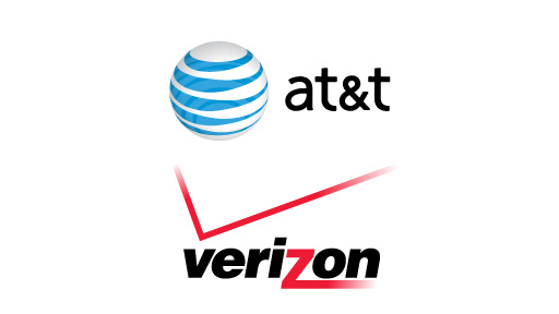 AT&T and Verizon logos.