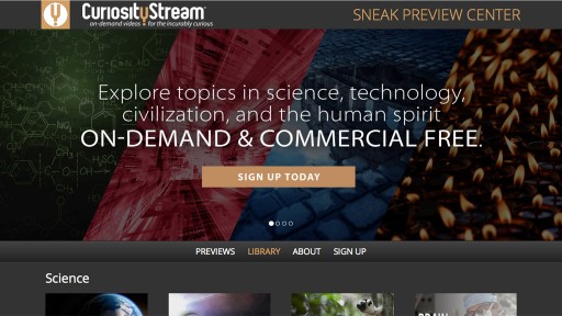 CuriosityStream web site.