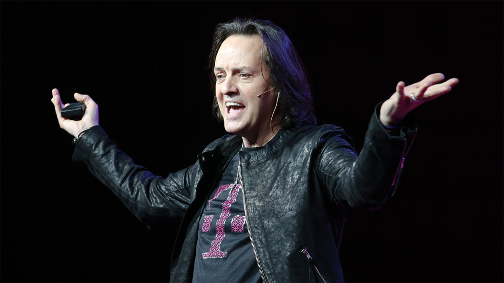 John Legere, the chief executive of T-Mobile in the United States, speaking in New York, March 2015. Photo: T-Mobile US.