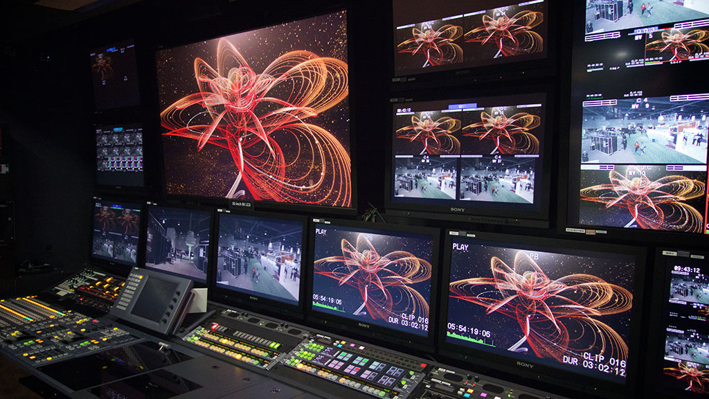 NAB 2016 8K Outside broadcast vehicle interior. Photo: informitv