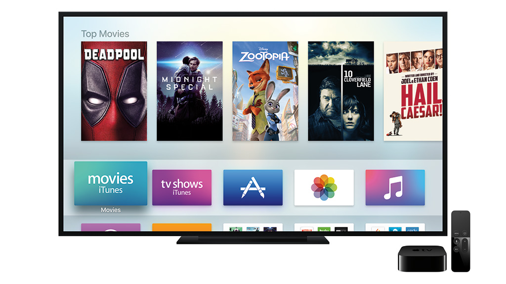 Apple TV 4 user interface. Image: Apple