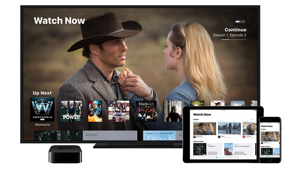 Apple TV app showing Watch Now shows. Image: Apple.