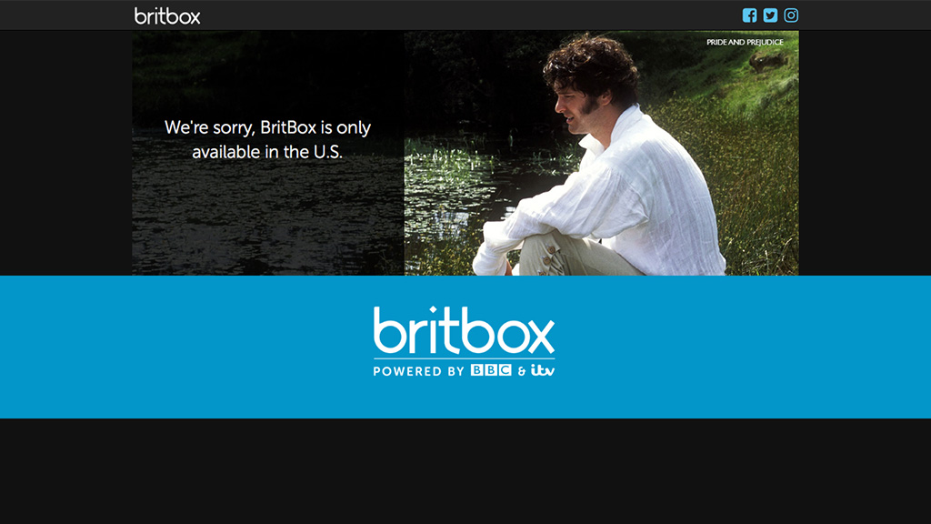 Britbox web site for the joint venture between the BBC and ITV.