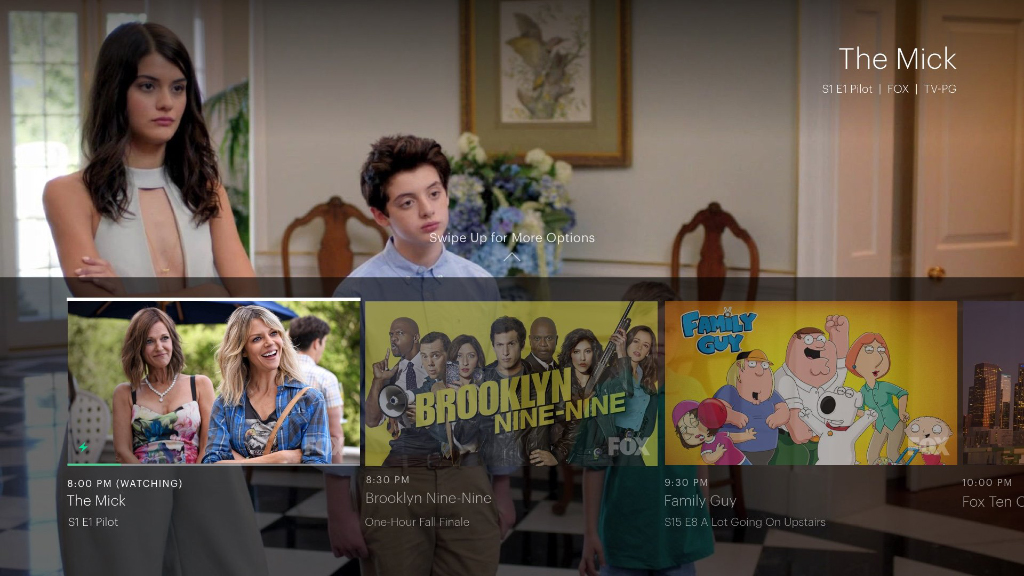 Hulu live user interface.