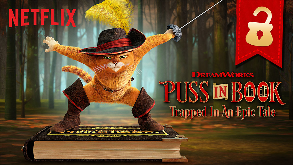 Puss in Book: Trapped in an Epic Tale. Image: Netflix, Dreamworks Animation.