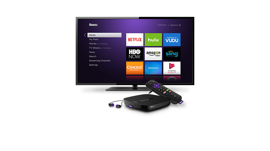 Roku Ultra user interface on a television screen.