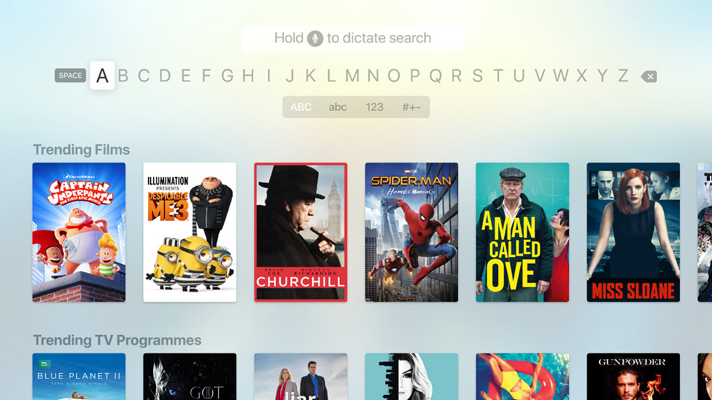 Apple TV app showing unified search. Image: Apple.