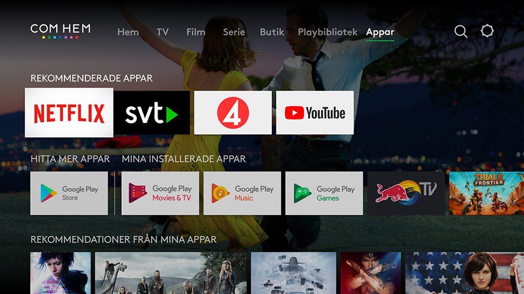 Com Hem TV Hub apps