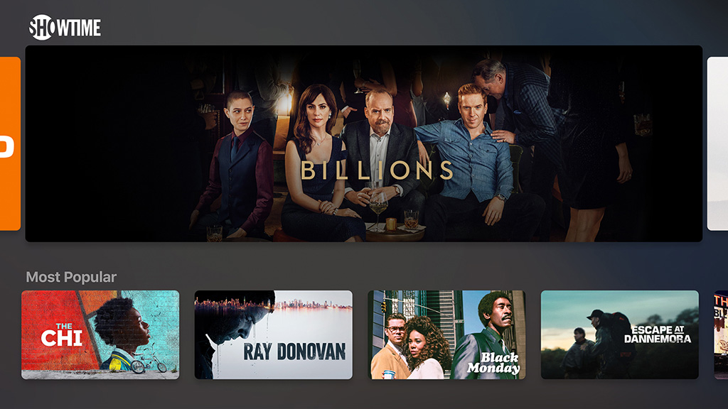 Apple TV app Showtime