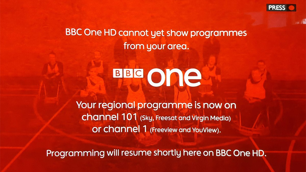 BBC One cannot yet show programmes from your area.